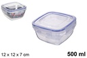 Fiambrera plástico cuadrada hermética Seal 500 ml