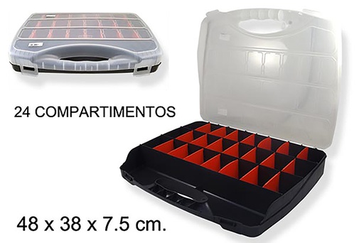 [200610] Caja plástico herramientas 24 compartimentos poli 30