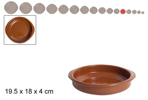 [200763] Clay saucepan with handles 18 cm