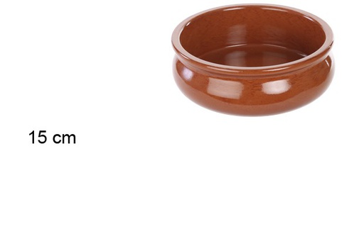 [200767] Curved clay saucepan 15 cm