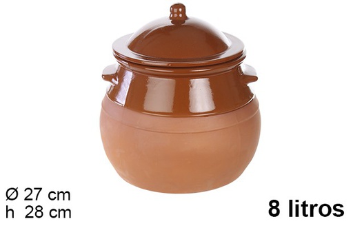 [200772] Clay stew pot 8 l.