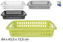 Cesta baja plástico para ropa colores surtidos