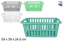 Cesta alta plástico para ropa colores surtidos