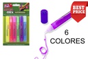 Pack 6 glitter glue neón Alpino Crea colores surtidos
