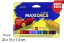 Pack 15  Maxidacs wax crayons