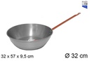 Poêle polie avec manche 32 cm
