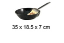 Enameled deep frying pan with handle 18 cm