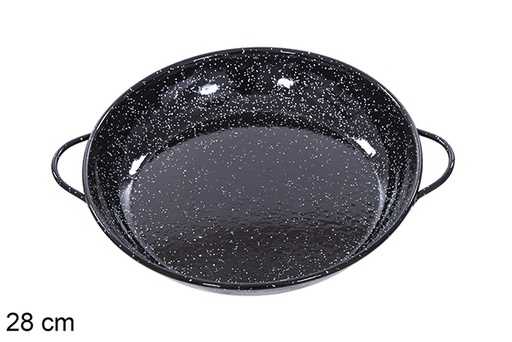 [201384] Flat enameled casserole 28 cm