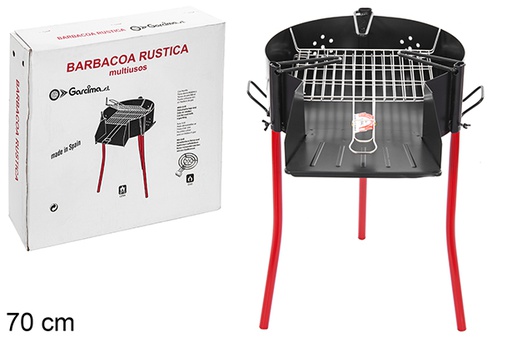 [201396] Barbacoa rústica con patas reforzadas 70 cm