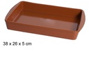 Rectangular clay tray 38x26 cm