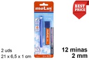 Blister lapiseira + tubo 12 minas 2 mm