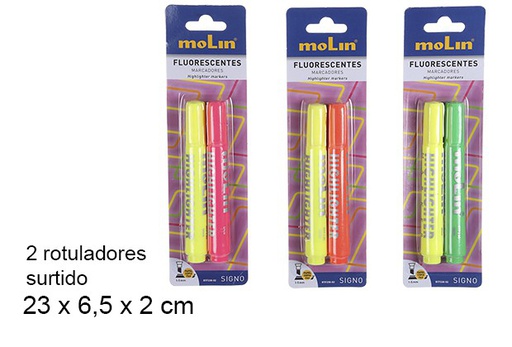 [202144] Blister 2 assorted fluorescent markers