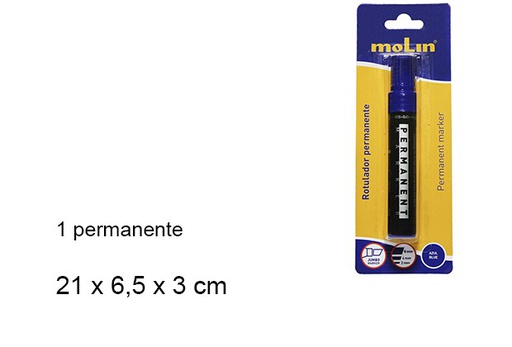 [202146] Blister 1 blue permanent marker