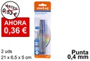 Pack 2 rotuladores para CD/DVD 0,4 mm