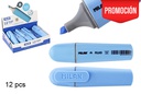 Box of 12 fluorescent blue markers