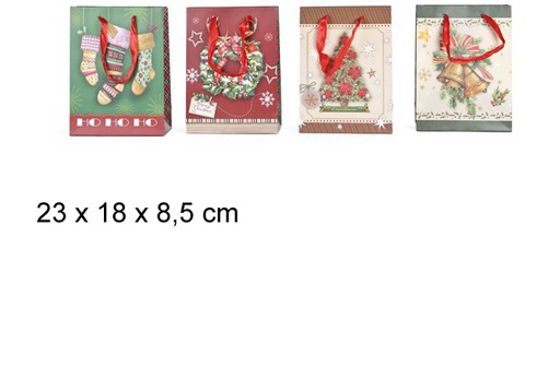 [018098] Bolsa regalo Navidad 23x18 cm