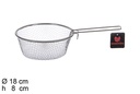 Stainless steel frying basket with handle 18 cm
