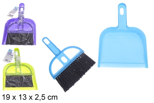 [100637] Brush with dustpan assorted colors
