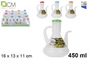 Aceitera plástico blanca rústica 450 ml