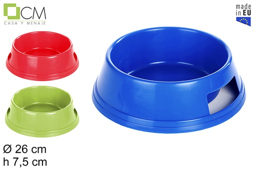 [102930] Round dog feeder assorted colors