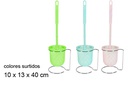 Porta escova de vaso sanitário colorido 40 cm