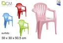 Sedia per bambini in plastica colori assortiti