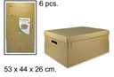 Caja cartón multiuso marrón 53x44x26 cm