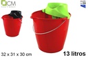 Cubo plástico con escurridor color 13 l.