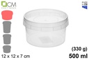 Envase plástico multiuso sin asa 500 ml (0,33 kg)