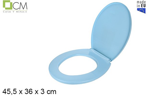 [103187] Abattant de toilette en plastique bleu