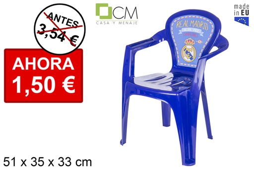[103633] Chaise en plastique pour enfants Real Madrid