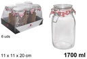 Bote cristal hermético 1,7 litros