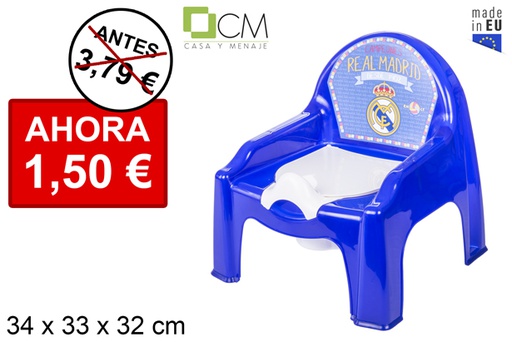 [103635] Silla plástico orinal Real Madrid