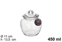 Bote cristal hermético 450 ml