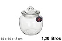 Bote cristal hermético 1,30 litros
