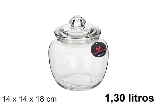 [101722] Hermetic glass jar 1.30 liters
