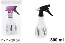 Hairdresser plastic bottle with black sprayer 300 ml