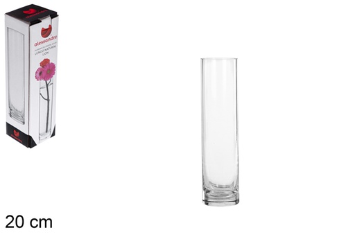 [103336] Vase en verre lungo Lion 20 cm