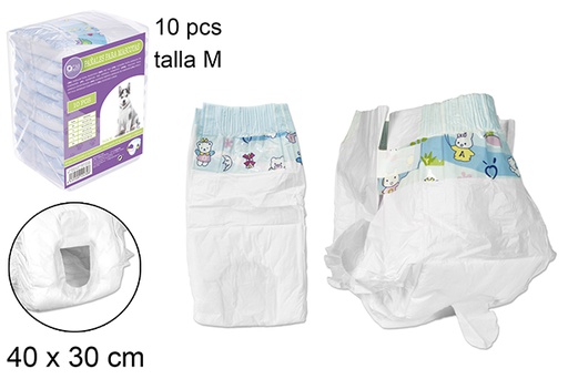 [102430] Pack 10 fraldas para animais de estimaçâo (M)