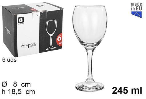 [202295] Copo de vinho de cristal Alexander superior 245 ml