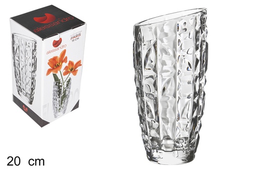[102458] Glass flower vase Paris 20 cm