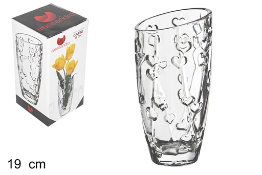 [102459] Vaso di vetro Capri 19 cm