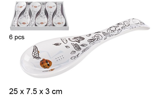 [104587] Ceramic spoon rest decorated kitchen