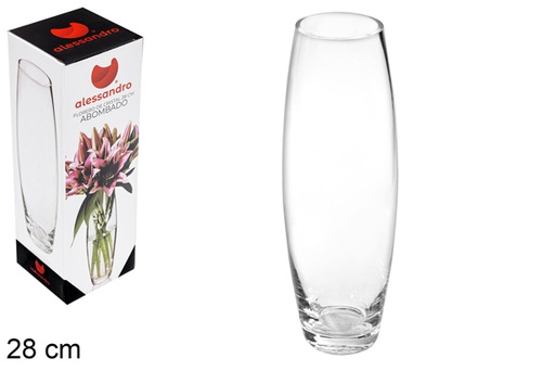 [104494] Vase en verre courbé 28 cm