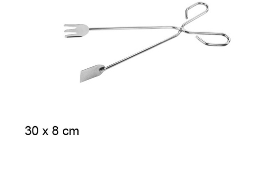 [201356] Stainless kitchen tongs 30 cm