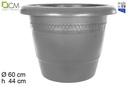 Maceta plástico Elsa gris 60 cm