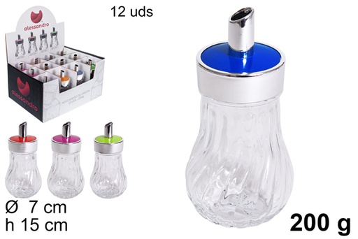 [104148] Crystal sugar bowl assorted colors 200 grams