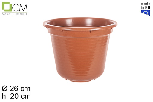 [103057] Pot en plastique brillant Marisol 26 cm