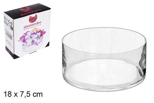 [105524] Vase en verre 18x7,5 cm