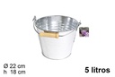Cubo metal con asa 5 l.